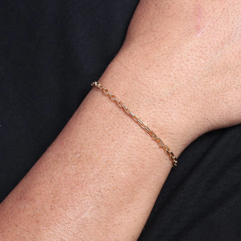 Pulseira Masculina Elos Quadrados Premium